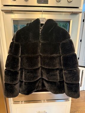 Generation Love Black Faux Fur Zip Jacket